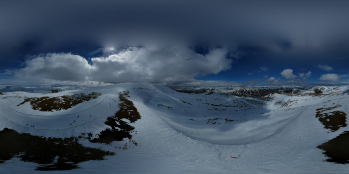 4 Drone 360 and panoramic views from Glas Maol S...
